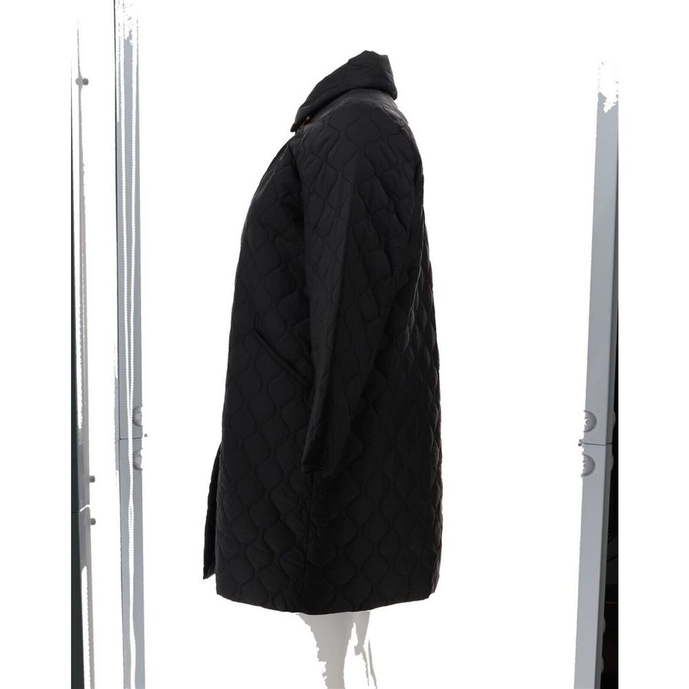 Dennis Basso Water Resistant Notched Collar Puffer Black A5232270 - Picture 3 of 9
